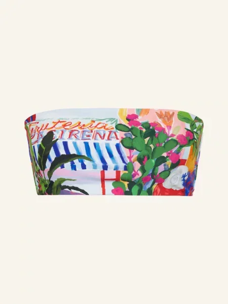 Seafolly Bandeau Bikiny La Boca tmavě modrá zelená červená
