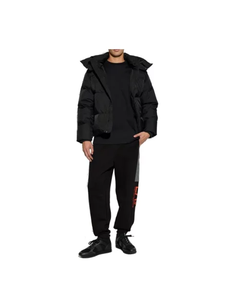 Kurtka puchowa Emporio Armani z kapturem czarna