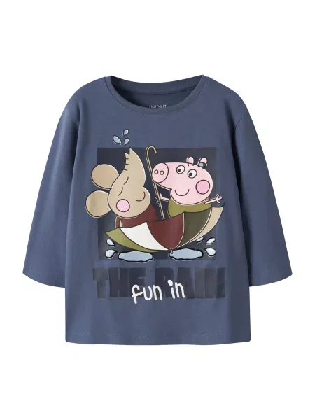 NAME IT Tricou NMMOLIVE PEPPA / bleumarin / safir / roz bej