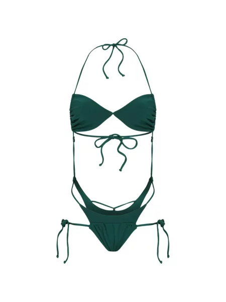 Bikini Amir Slama cu gât halter verde