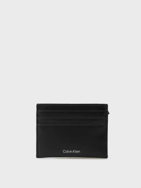 Кожаный кошелек Calvin Klein черный