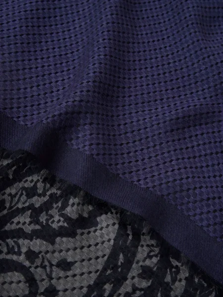 Fular Etro cu model paisley albastru