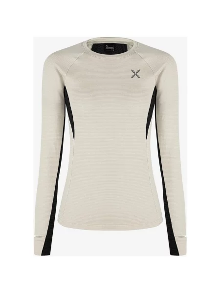 Koszulka z długim rękawem Montura Stride Polartec Maglia beżowy czarny S biała