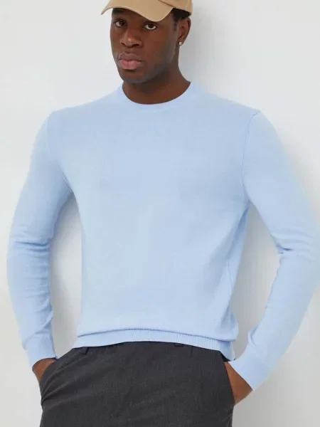 Bombažen pulover United Colors of Benetton črna