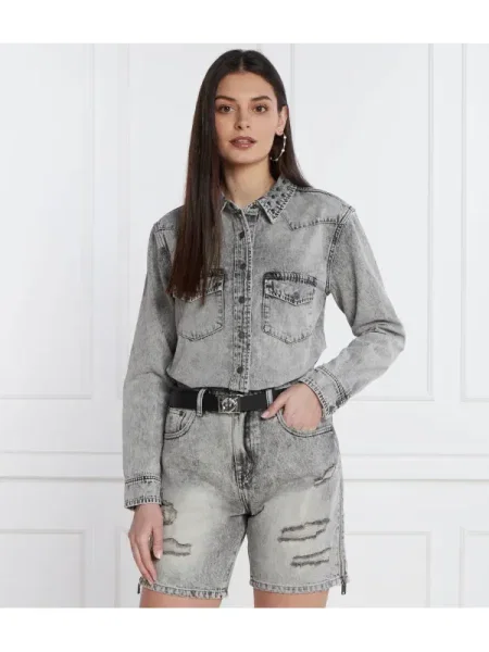 One Teaspoon Cămașă | denim gri