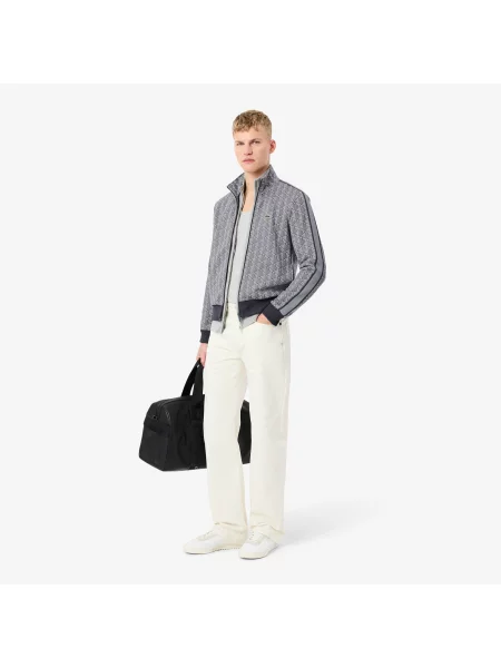 Lacoste Kurtka Dresowa Paris Z Zamkiem I Jacquard szary