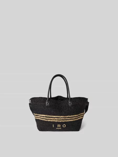 Torba shopper z czystej bawełny Iro czarna