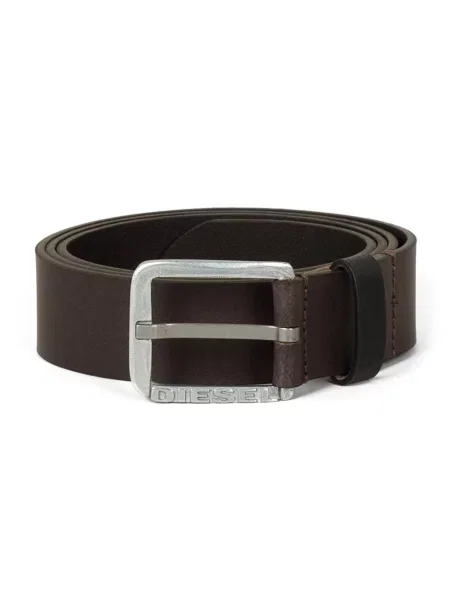 DIESEL Curea LOGO B-BASIC LEATHER BELT' maro