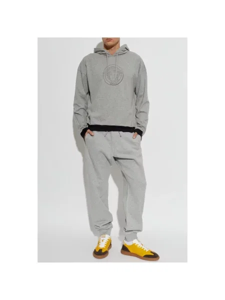 Spodnie dresowe Versace z logo szare