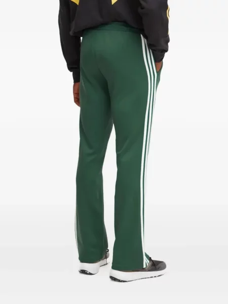 Spodnie cargo Adidas w paski z nadrukiem czarne