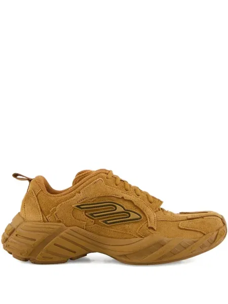 Sneakerși Balenciaga din piele de căprioară maro