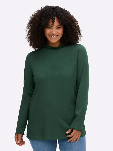 SHEEGO Tričko tmavě zelená