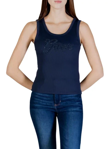 Top Guess na ramiączkach niebieski