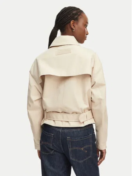 Kabát Tommy Jeans bézs