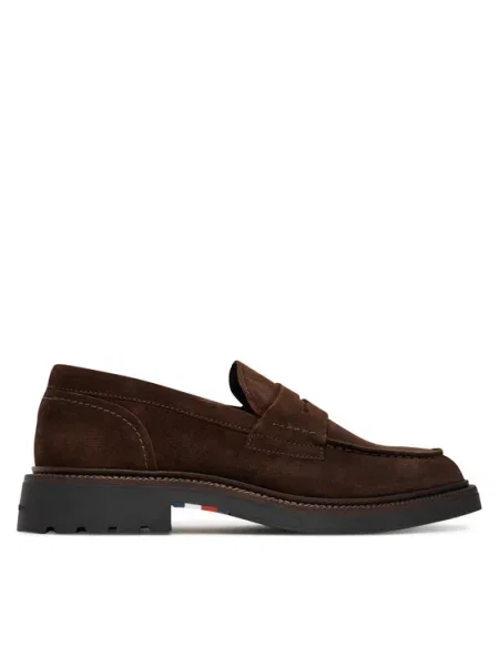 Велурени мокасини Tommy Hilfiger HILFIGER COMFORT LWT SDE LOAFER мъжки кафяво