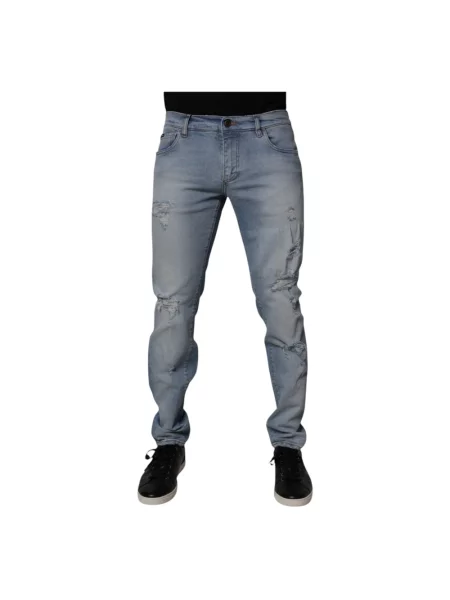 Skinny jeansy skinny Dolce And Gabbana niebieskie