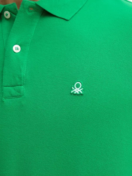Однотонное поло United Colors Of Benetton розовое