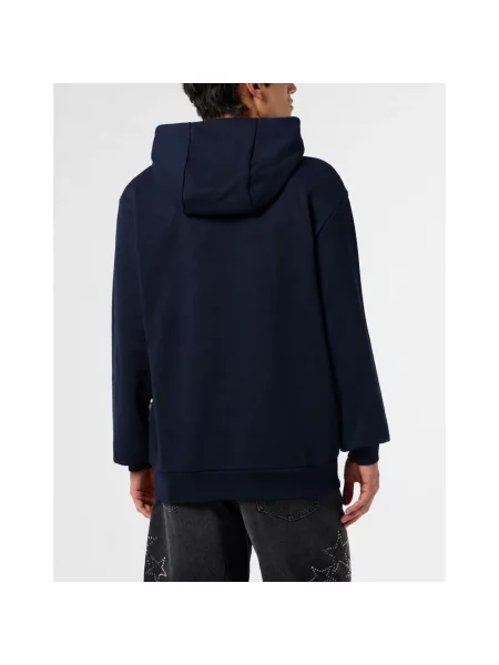 Bluza z kapturem Philipp Plein polarowa niebieska