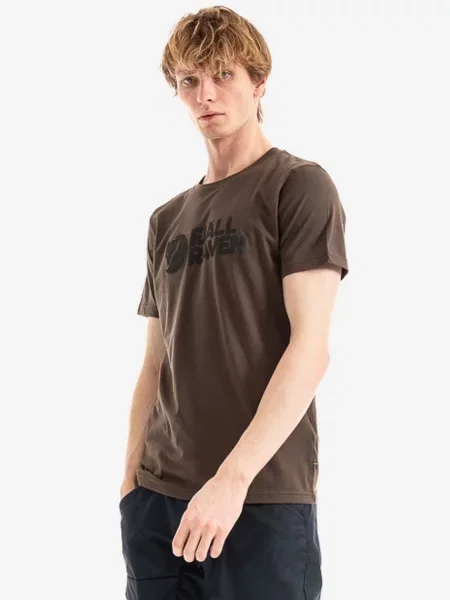 Футболка Fjallraven с принтом зеленая