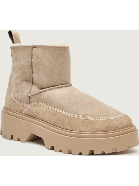 Tommy Hilfiger Cizme de zăpadă Real Shearling Pullon bej