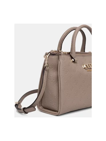 Guess torebka crossbody z imitacji skóry ANISE brązowa