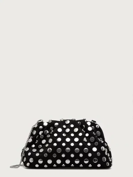 Marella geantă crossbody pentru femei cu imitație de piele întoarsă MLLGHIA negru