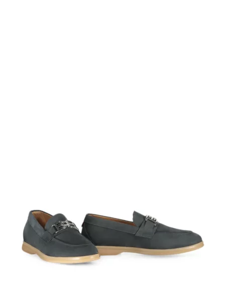 Pantofi loafer Bally din piele cu autograf gri