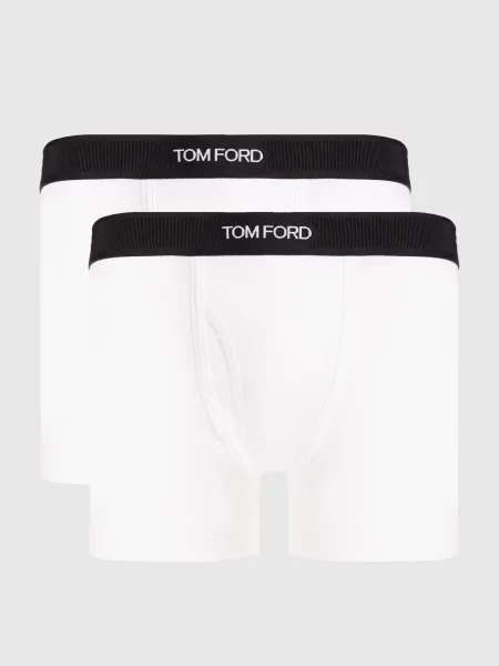 Набір білих трусів-боксерів з логотипом Tom Ford білі