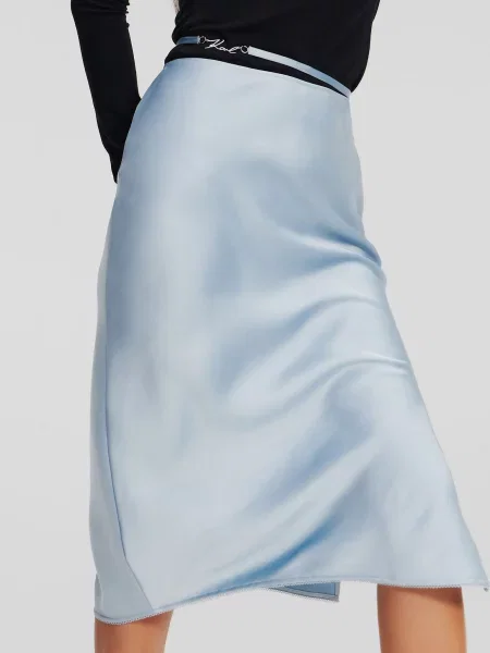 Спідниця Karl Lagerfeld без кісточок блакитна