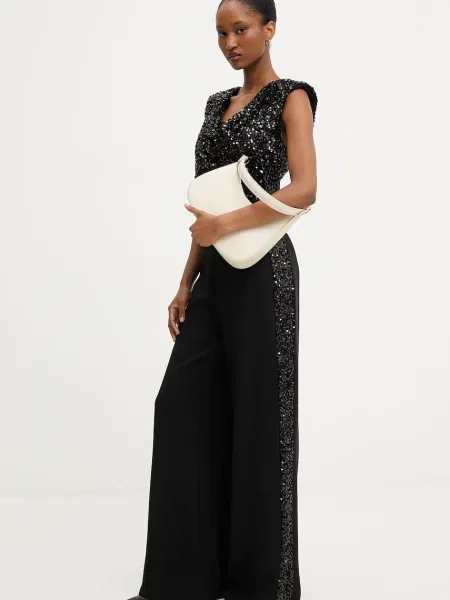 Брюки Answear.lab с высокой посадкой черные