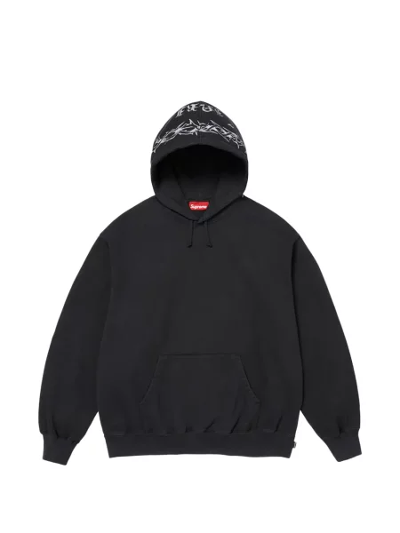 Bluza z kapturem Supreme z nadrukiem czarna