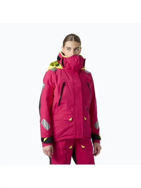 Geacă de navigație pentru femei Helly Hansen Skagen Offshore cranberry