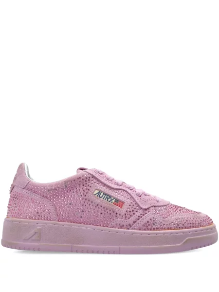 Sneakerși Autry din piele de căprioară roz