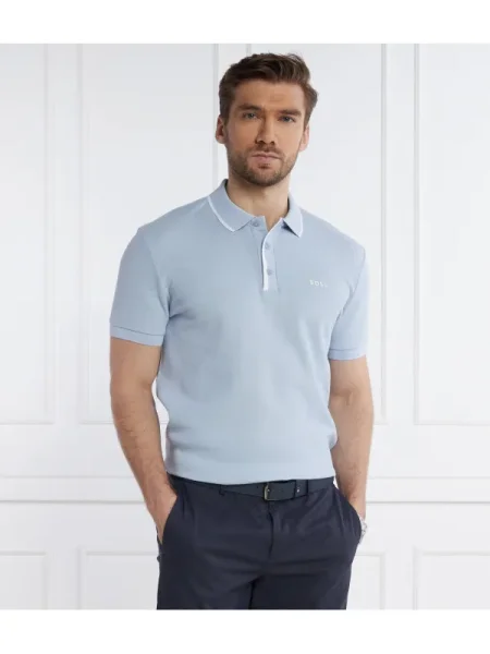 BOSS GREEN Polo Paddy 2 | pique albastru