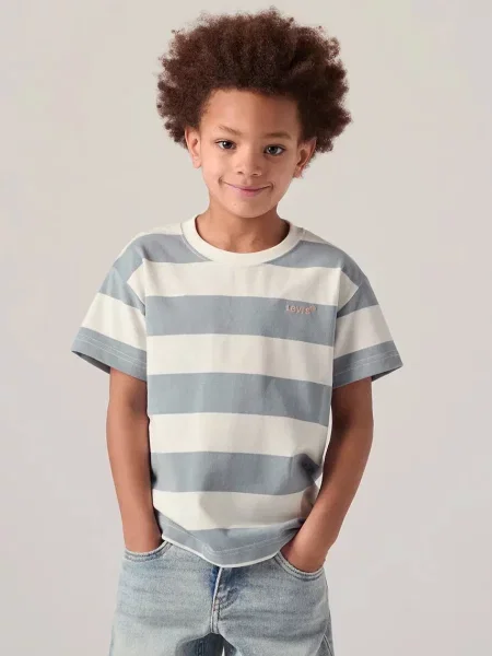 Levi's majica za djecu s pamukom BIG STRIPE TEE plava