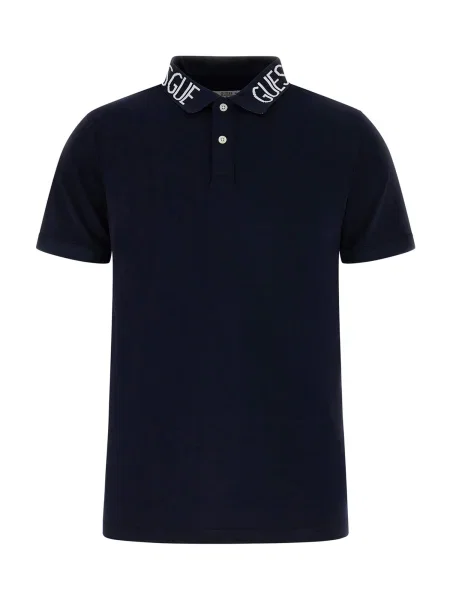 GUESS Tricou NOLAN bleumarin alb
