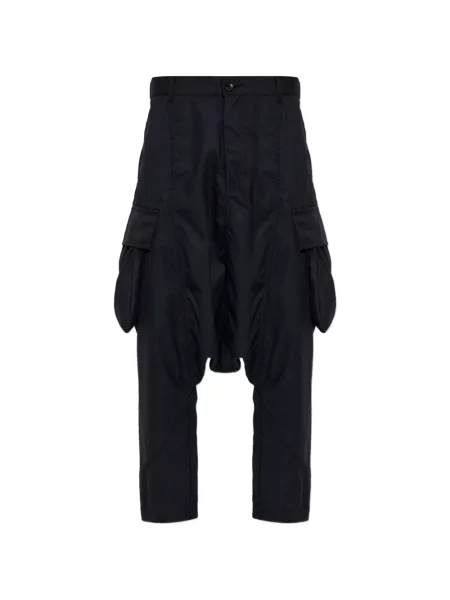 Pantaloni cargo Comme Des Garçons Shirt cu model herringbone albastru