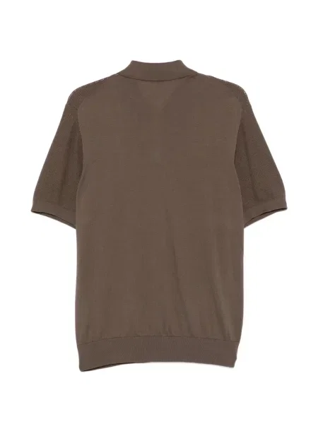 Tricou polo Corneliani tricotate maro