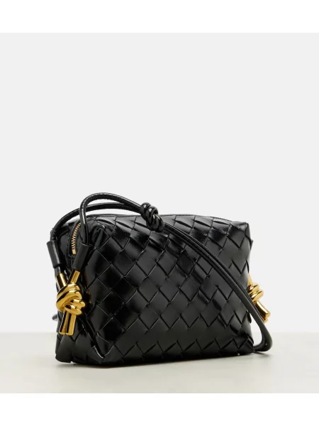 Geanta de piele Bottega Veneta Loop din piele negru