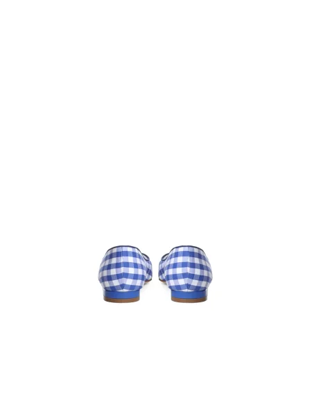Balerinki Manolo Blahnik niebieskie
