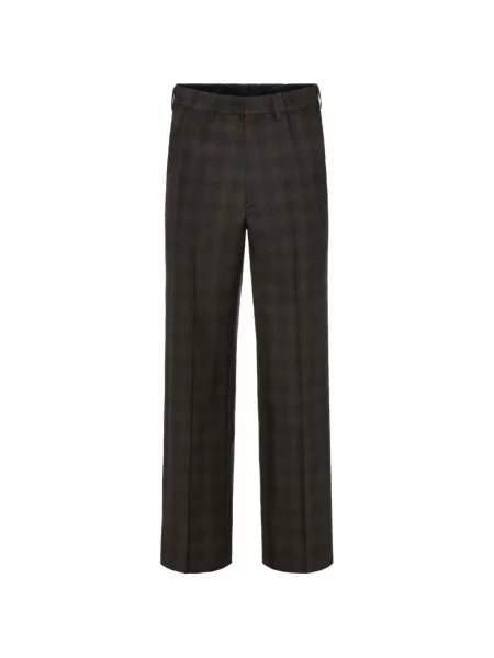 Pantaloni Maison Margiela în carouri maro