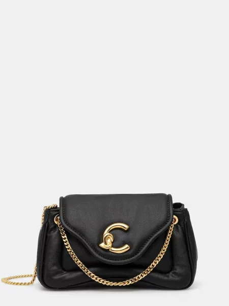 Coccinelle De piele geantă pe umăr C-ME FLUFFY negru