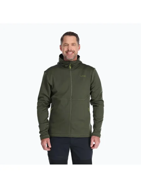 Olcsóbban. Férfi trekking dzseki Rab Superflux Hoody hadsereg. Méret: L zöld