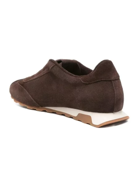Sneakersy Adrianna Feretti na koturnie skórzane brązowe