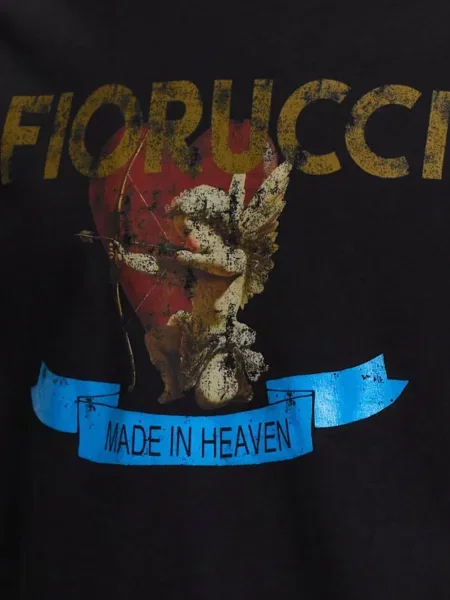 Póló Fiorucci nyomtatás fekete