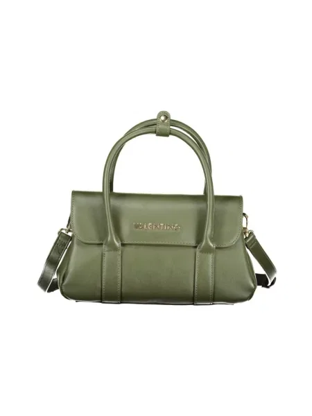 Lniana torebka Valentino Bags zielona