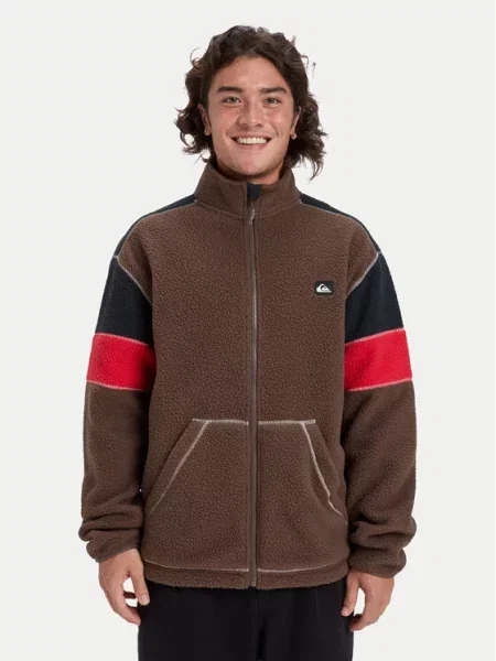 Quiksilver Fliso džemperis Clean Coast Block ruda