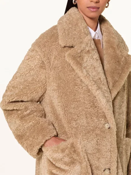 Boss Plyšový Kabát Catedy velbloudí hnědý
