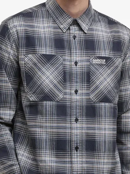 Kostkovaná košile Barbour International modrá