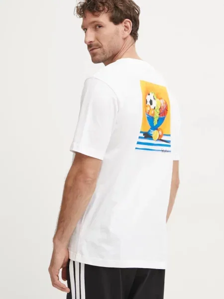 Тениска Adidas с принт бяло